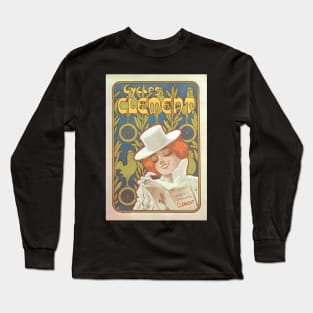 Cycles Clement - Vintage Bicycle Poster from 1900 Long Sleeve T-Shirt